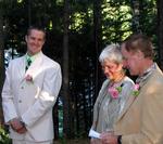 Sam's parents, Miranda and Peter, do a reading for the ceremony.