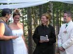 The mother of the bride does a reading.