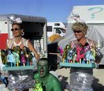 Happy green-boy with space angels. *Photo by Rennie.