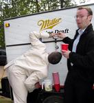 The groom's first beer.