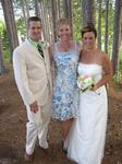 Jean with the bride and groom.