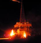 The final night of the Burning Man festival, the temple burns.