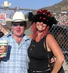 Can you believe I was the only cowgirl with a fur-lined flaming-red cowboy hat?