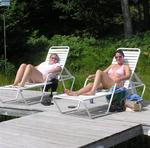 Relaxing ladies (Tina and Renee.)