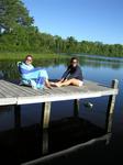 Girls on the dock.