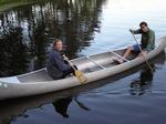 Note: Guy--paddling, girl--being cute.