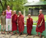 Tonya and Tyler with the Buddhist children.