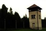 One of the guard towers at Dachau.