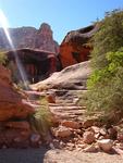 A ray of light slices into the canyon. *Photo by Jean.