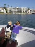 Ellie and Tanner love the boat ride.