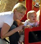 Michelle and Kylie on the train.