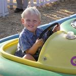 Tanner at the helm.