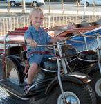 Tanner is ready to be a Harley rider.