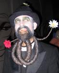 That is a real beard wrapped in wire.  Who thinks of that sort of thing?