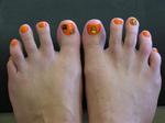 What my toes look like under that Gumby costume.  (I call it the Halloween pedicure.)