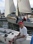 Bob, "Scavenger's" tactician with 77 years of sailing experience under his belt.