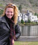 Cherie near an old stone castle in Connemara, Ireland.