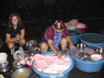 Diane learns how to wash dishes: Thai style.