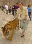 Hannah found out that the tiger didn't speak Scottish.