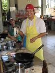 Master Chef Yan gives us the Thai noodle lecture.