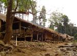 We started our bamboo rafting trip after spending a night with the Aku and Lahu tribes in these riverside bamboo huts.