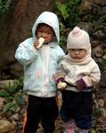 Kids all bundled up.  Do they know how hot it is? *Photo by Yorham.