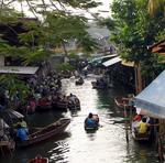 The floating market.