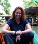 Cherie at the floating market.