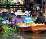 Floating market.