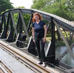 Cherie on the bridge.