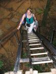 Hannah coming "home" to our tree-house...Tree-house #2.