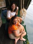 Cherie and Hilda on the balcony.