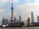 The view of Shanghai from "The Bund."