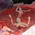 Prostitutes drowning in blood.  