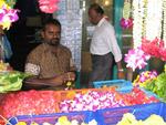 It's the men who are the florists in Little India.