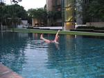 Cherie relaxing in the pool.  This is the life!