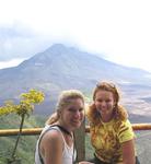 Cherie and Margaret by the volcano.
