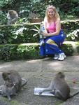 Margaret in the monkey forest.