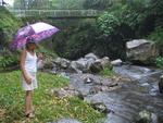 Hiking in the rain.