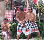 The Rangda puts his men in a trance and they try to commit suicide.