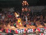 The gamelan suara laying prostrate.