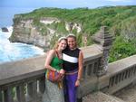 Hannah and Cherie enjoying the view at Ulu Watu.