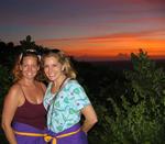 Cherie and Margaret enjoy a Balinese sunset.