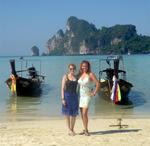 Cherie and Hannah on Phi Phi Island a few days before the Tsunami hit.