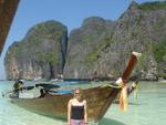 Hannah by the boat.