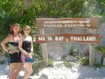 Cherie and Hannah at Maya Bay, Thailand.
