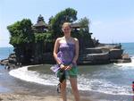 Hannah near Tanah Lot.