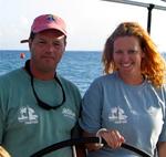 Cherie and Phil behind the wheel.