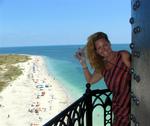 Cherie at the top of the lighthouse.