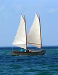 You never know what kind of boat you are going to sail past when you are drifting through the Florida Keys.